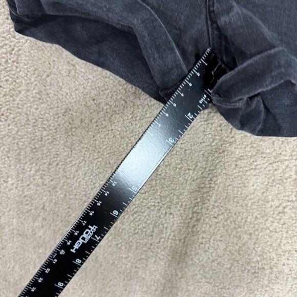 Madewell Jean Shorts Womens Size 26 Washed Black Mid Rise Stretch Denim Cuffed - Picture 5 of 9